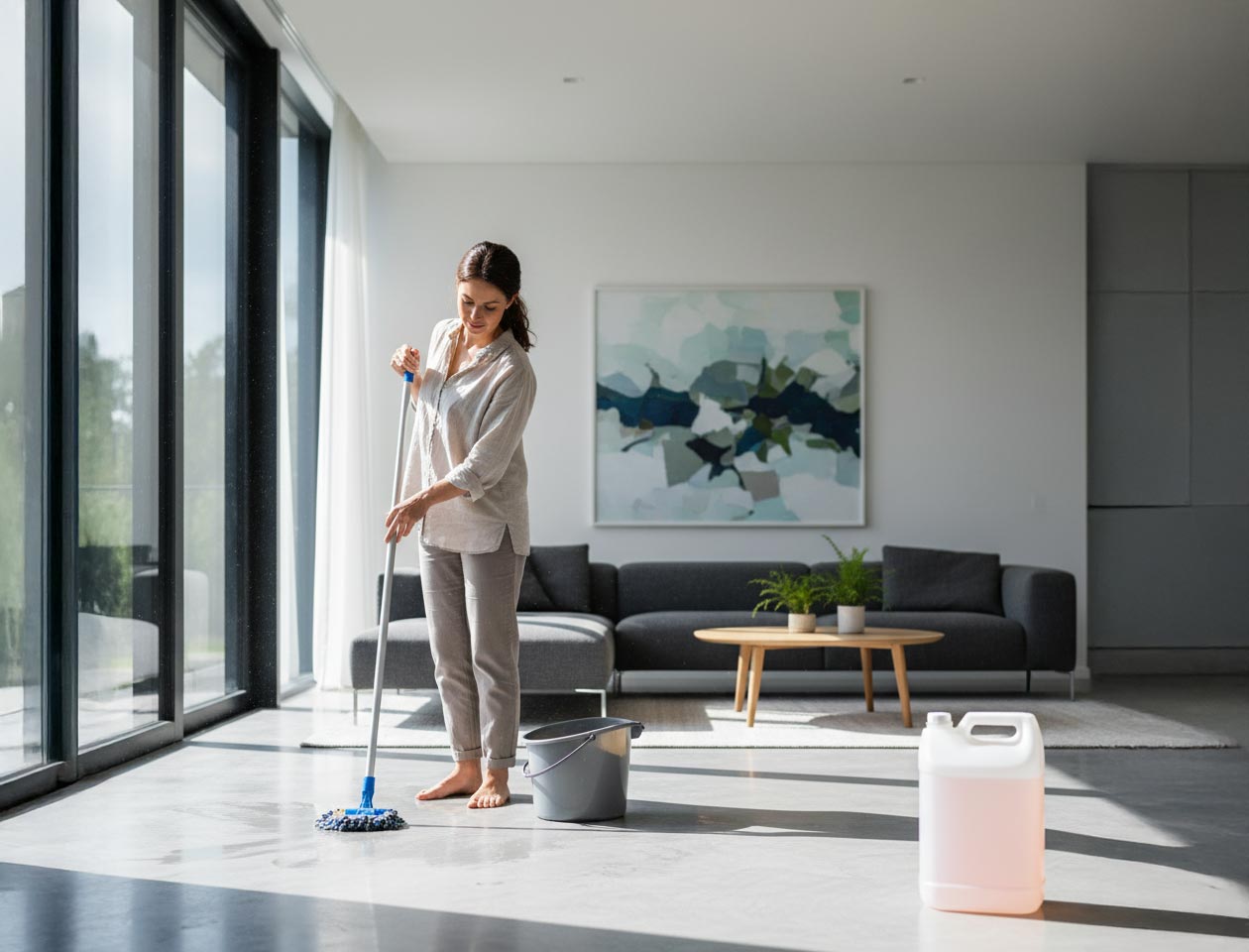 Limpeza de chão com Desinfetante Multiusos Profissional